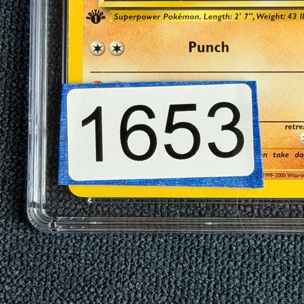 Pokemon Machop 59/82 1st Edition CGC 9 Blue Label TCG 2000 Team Rocket WotC